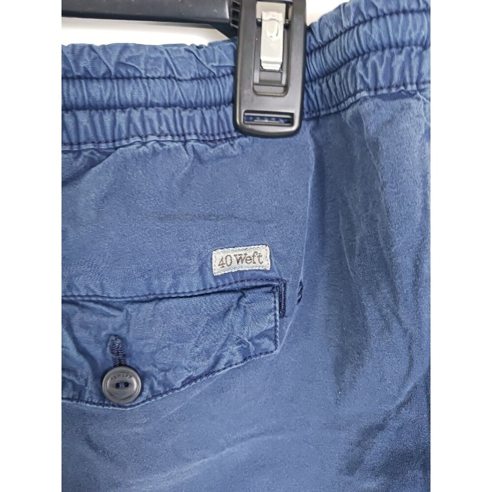 40 Weft Navy Blue Drawstring Casual Shorts Men's Size 40X11 - Picture 6 of 11
